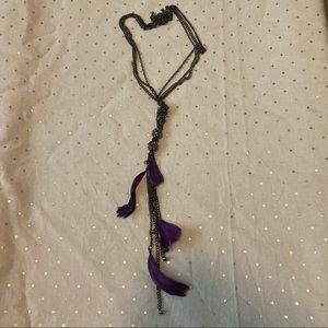 🦋 5 for 25 🦋 purple feather pendant